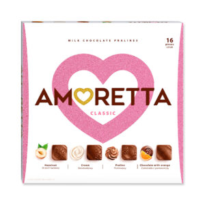 Amoretta Classic gaveæske med 16 fyldte chokolader