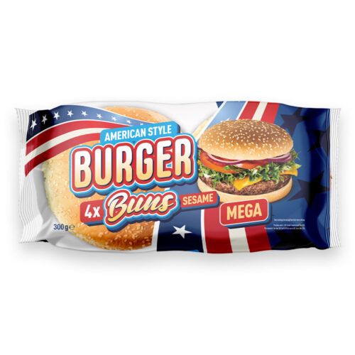 American style Mega Burgerboller i en pakke med 4 stk.