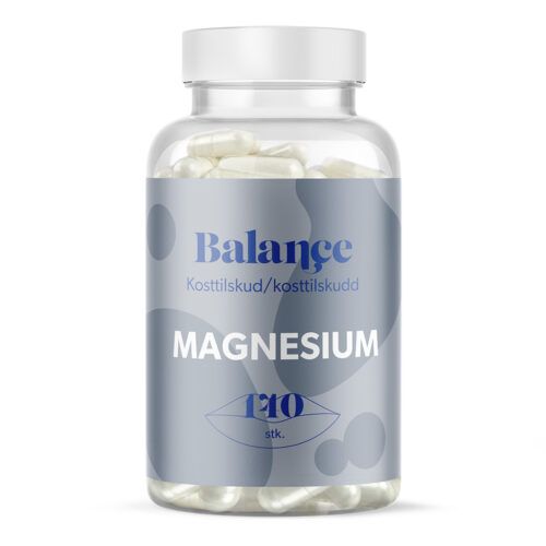 Balance Magnesium 140 stk kosttilskud i praktisk bøtte med skruelåg