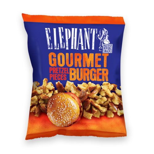 Elephant Gourmet Burger pretzel pieces med smag af burger