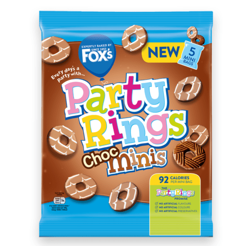 FOX Party Rings Minis Choco i brun og blå pose