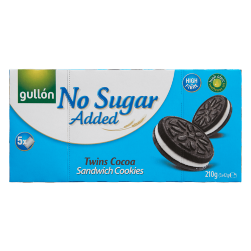 Gullon No Sugar Added Twins Cocoa kiks