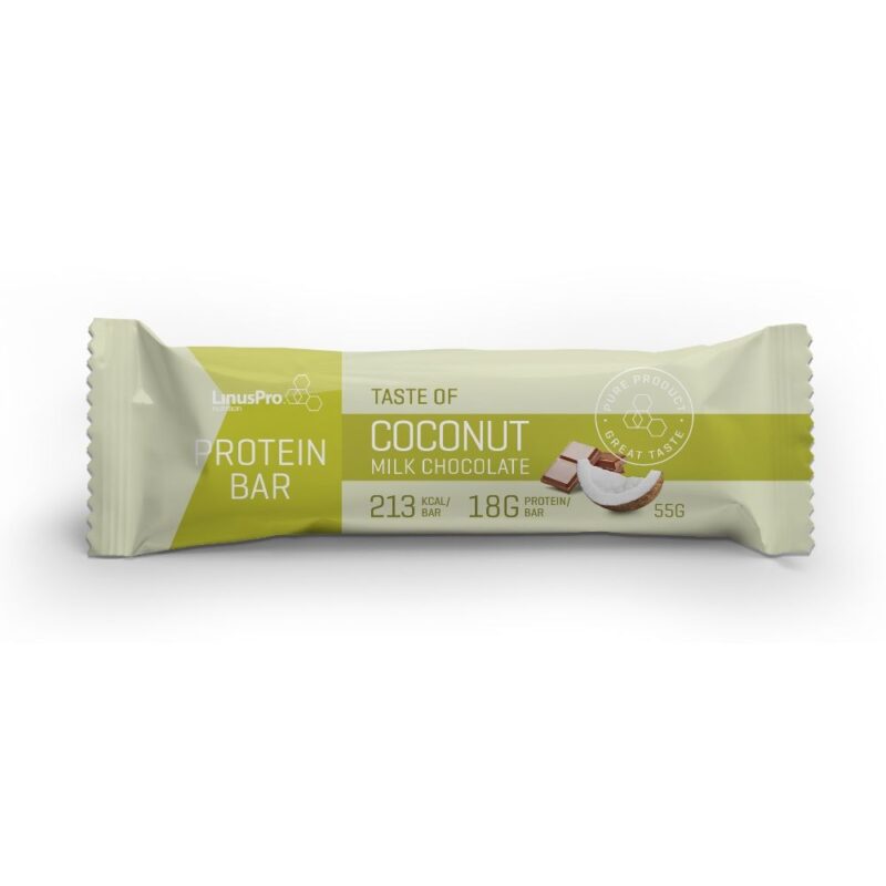 LinusPro Protein Bar 55 G Milk Chocolate and Coconut
