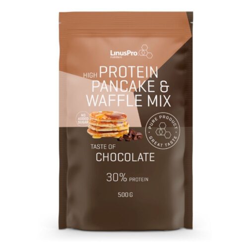 LinusPro Protein Pancake & Waffle Mix Chocolate 500g.