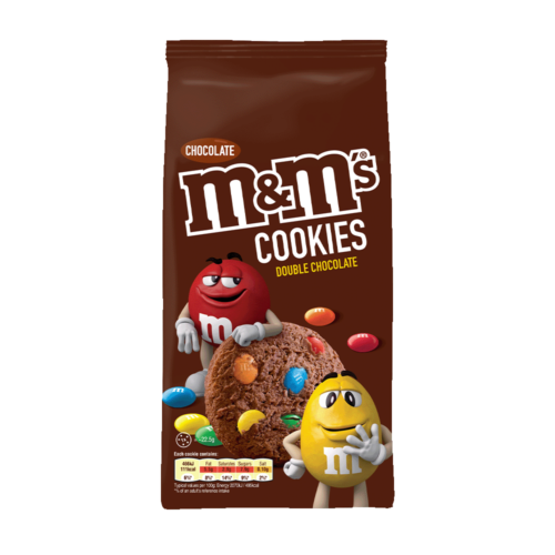 M&M's Cookies i brun emballage.