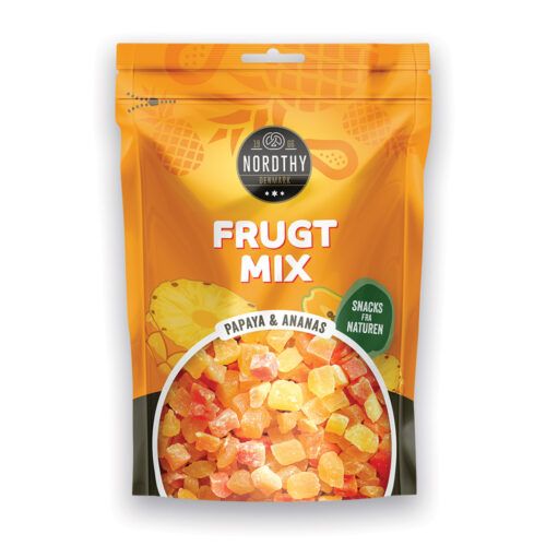 Pose med 100 g Nordthy Frugtmix med Papaya & ananas