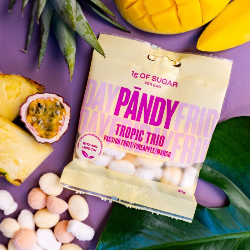 Pandy Candy Tropic Trio med mango, passionsfrugt og ananas
