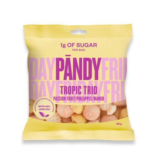 Panda Candy Tropic Trio slik uden tilsat sukker