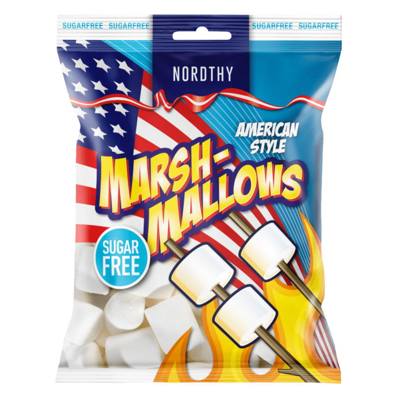 Sukkerfri Marshmallow skumfiduser.