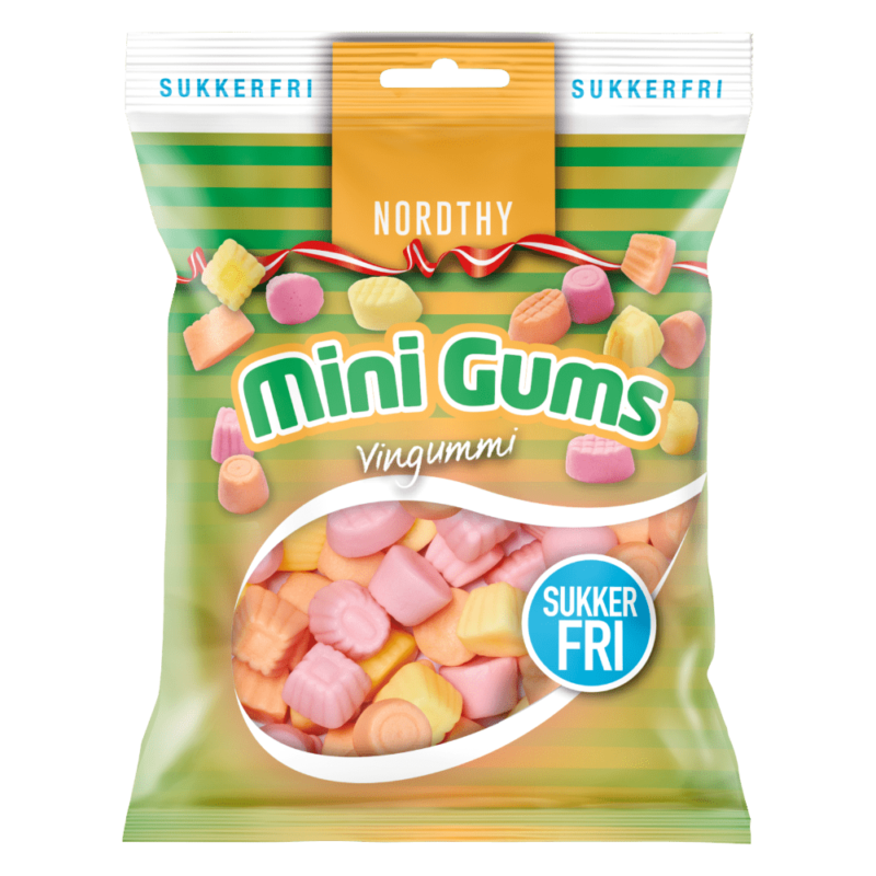 Sukkerfri Mini Gums slikpose 65 gram