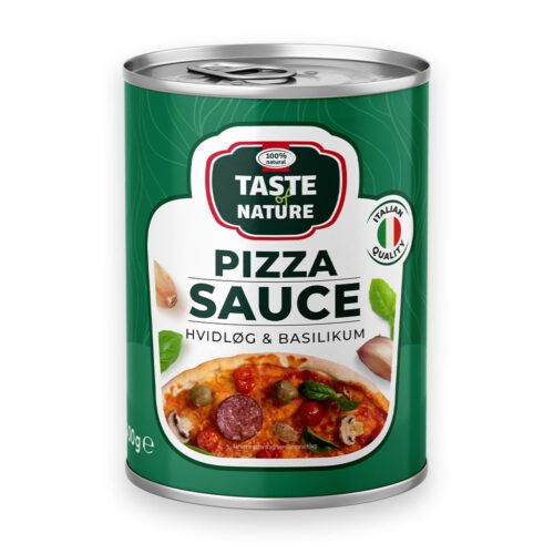 Taste of Nature Pizza Sauce med hvidløg og basilikum i dåse