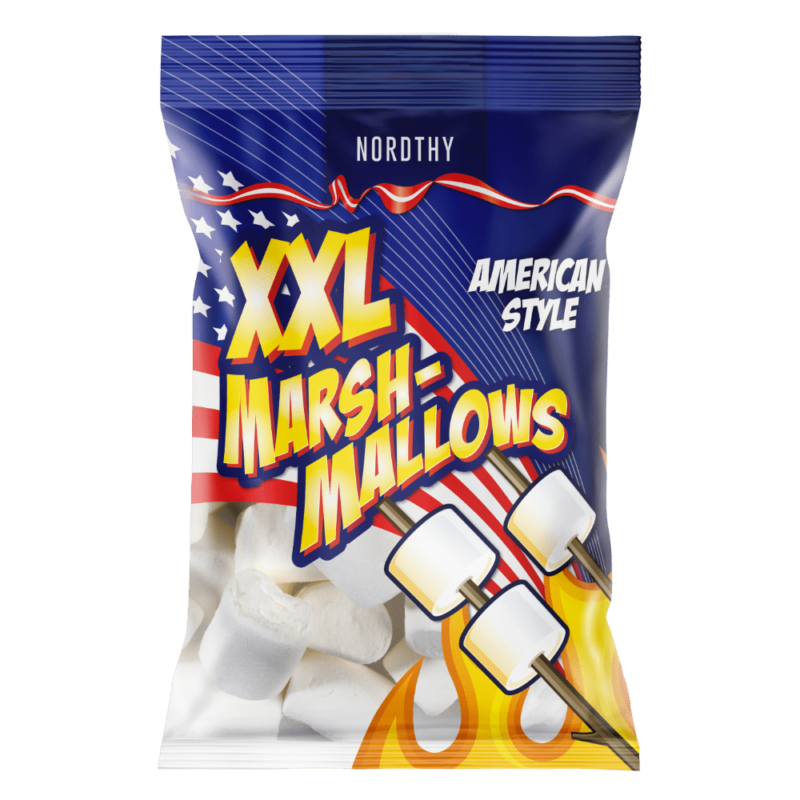 XXL Marshmallows. Ekstra store skumfiduser.
